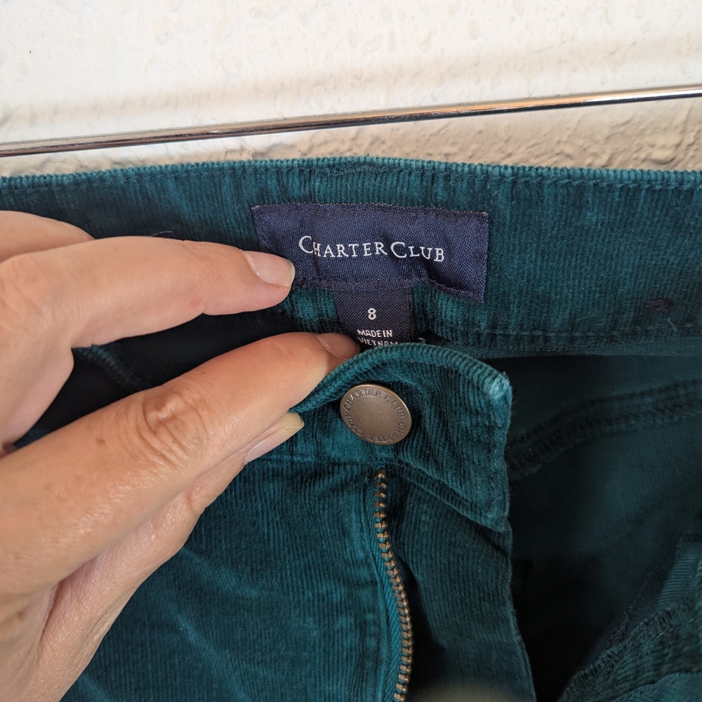 Charter Club Deep Teal Corduroy Trousers